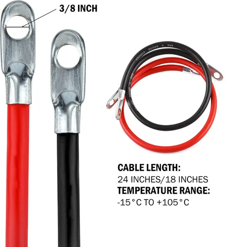 Miniatura 3 de Cartman Heavy Duty Cables de arranque Calibre 4 UL Listados en la bolsa.