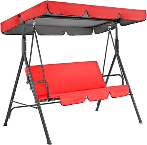 Miniatura 13 de KYOFIS Toldo de columpio para porche, cubierta de repuesto para toldo de columpio, impermeable, resistente al viento, anti-UV, resistente, tela