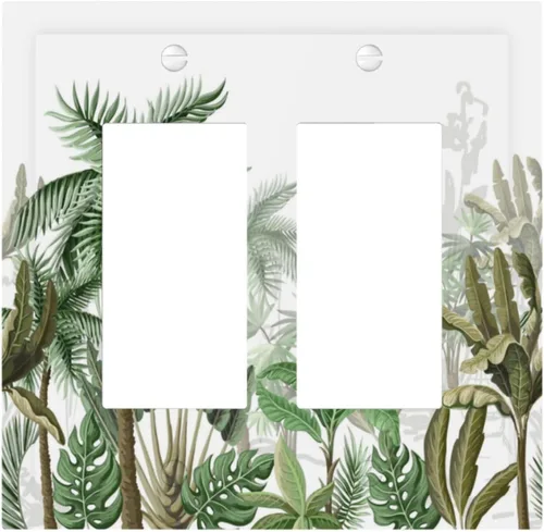 Miniatura 23 de Hojas de eucalipto, vegetación, flores de vid, sencillez, cubiertas decorativas de salida de 1 pandilla, placa de pared para interruptor de luz