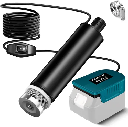 Bomba de agua para Makita Battery 18V LXT, bomba sumergible portátil, pequeña bomba eléctrica inalámbrica de transferencia de agua de 500 GPH, con