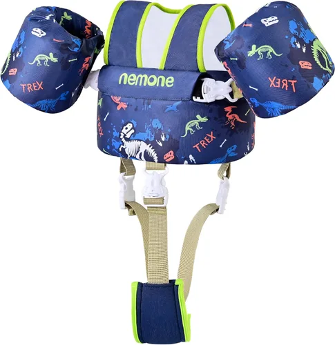 Miniatura 18 de Nemone Chaleco de natación para niños pequeños de 22 a 70 libras, flotadores para niños, chaqueta de natación con alas de agua para el brazo para A