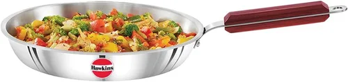 Miniatura 8 de HAWKINS Sartén de 9.4 in compatible con inducción con tapa de cristal, color rojo (IDCF24G)