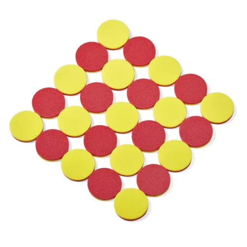 Miniatura 8 de hand2mind Contadores de espuma de dos colores, rojo y amarillo, manipulantes, chips, bingo matemático, 200