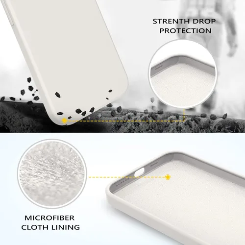 Miniatura 184 de GUAGUA Funda compatible con iPhone 17 Pro Max de 6.9 pulgadas, silicona líquida, goma de gel suave, delgada, forro de microfibra delgada