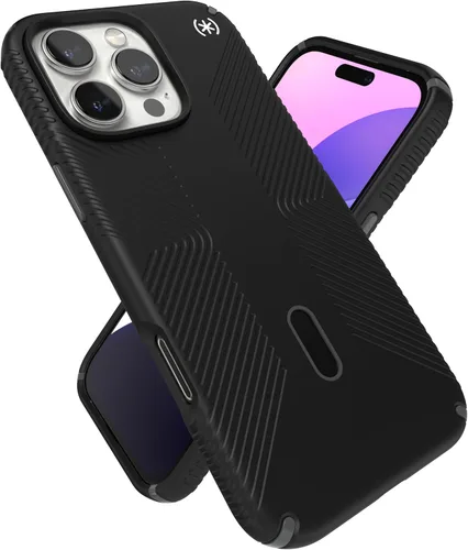 Miniatura 13 de Speck PRESIDIO2 PRO - Funda para iPhone 17, compatible con MagSafe, funda protectora delgada, color negro/gris pizarra/blanco