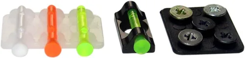 Dead Ringer Bead - Mira de escopeta universal, perfil bajo, vista frontal, compatible con todos las escopetas acanaladas, negro