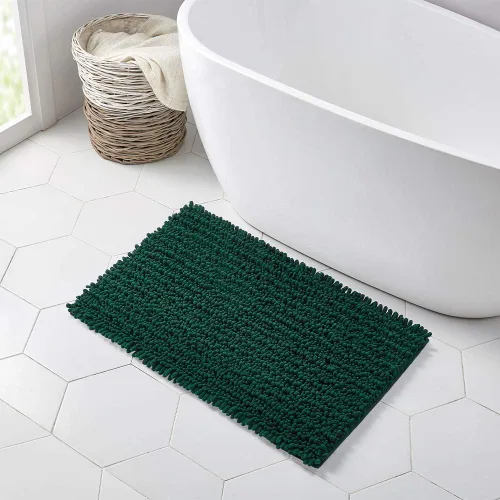 Miniatura 294 de Walensee Alfombra de baño antideslizante (24x17 pulgadas, rosa polvoriento) absorbente de agua, súper suave, lanuda de felpilla, lavable a máquina