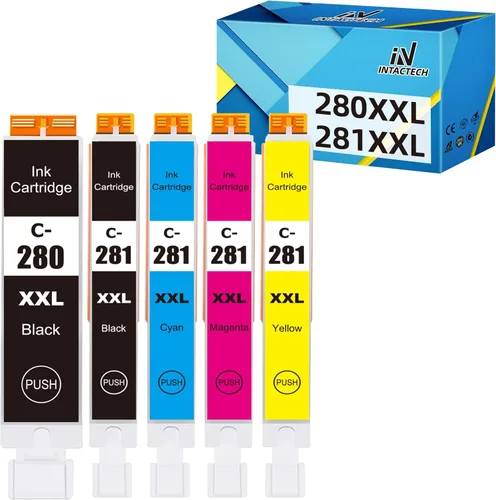 Miniatura 10 de PGI-280 XXL CLI-281 XXL - Cartuchos de tinta compatibles con Canon 280 281, paquete de 15 cartuchos de alto rendimiento, funcionan con TR8520 TR8620