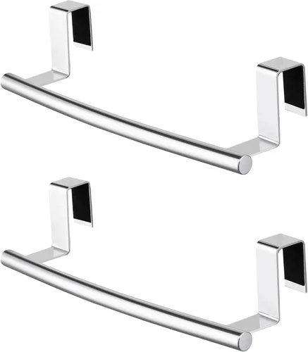 Miniatura 10 de KES Toallero sobre la puerta del gabinete, soporte para toallas de cocina, barra para toallas de cocina sobre la puerta del gabinete SUS304 acero