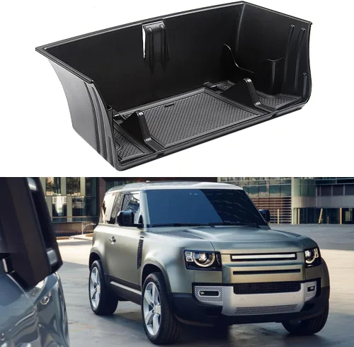 Caja de almacenamiento interior, bandeja organizadora de consola central compatible con Land Rover Parts Defender 90 110 130 2023 2022 2021 2020