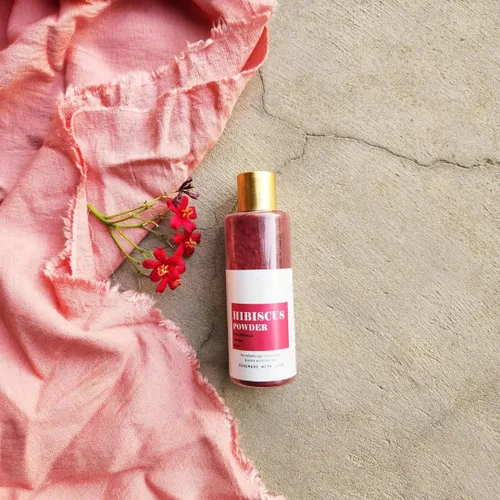 Generic Polvo de hibisco, hibisco en polvo para la cara, polvo de hibisco puro y natural, ideal para mascarilla capilar y paquete facial -1.76 oz
