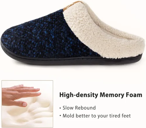 Miniatura 2 de ULTRAIDEAS Pantuflas de punto acogedoras con espuma viscoelástica para mujer