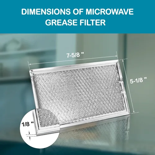 Miniatura 2 de WB06X10309, WB06X10654 Reemplazo del filtro de grasa para horno de microondas para muchas estufas GE WB06X10359, 5230W1A012B - 7-5/8 x 5-1/8 x 1/8