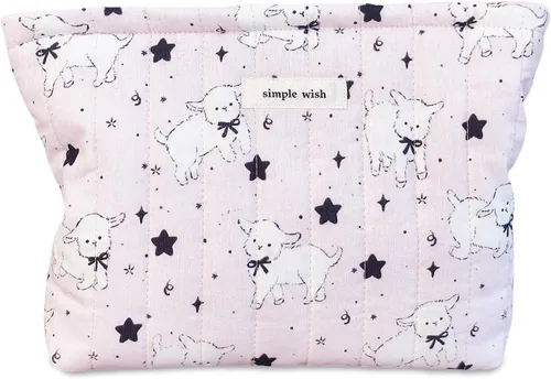 Miniatura 34 de STARDW Bolsa de maquillaje estética floral para mujeres y niñas, bolsa de aseo de viaje con cremallera de gran capacidad, bolsa organizadora