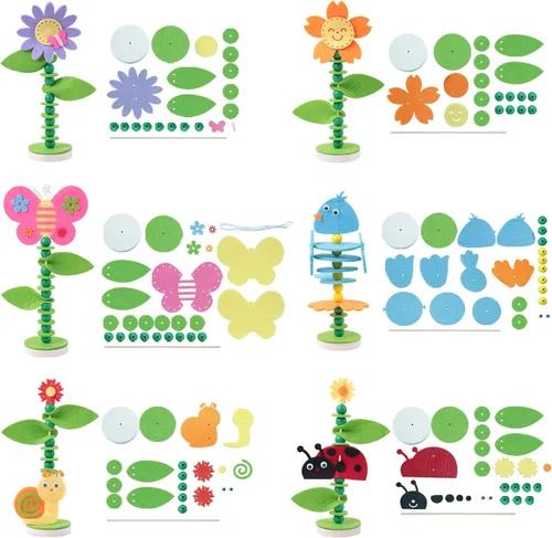 Miniatura 4 de Coola Kit de manualidades de primavera para niños, arte y manualidades, juguetes educativos tempranos adecuados para niñas y niños, paquete de 6