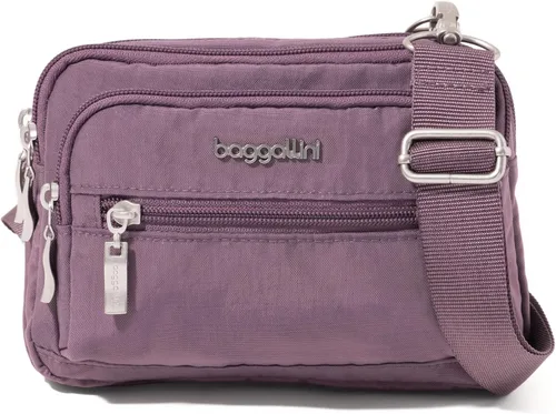 Miniatura 31 de Baggallini Bolsa cruzada pequeña con triple cremallera para mujer, 8 x 6 pulgadas, ligera, convertible