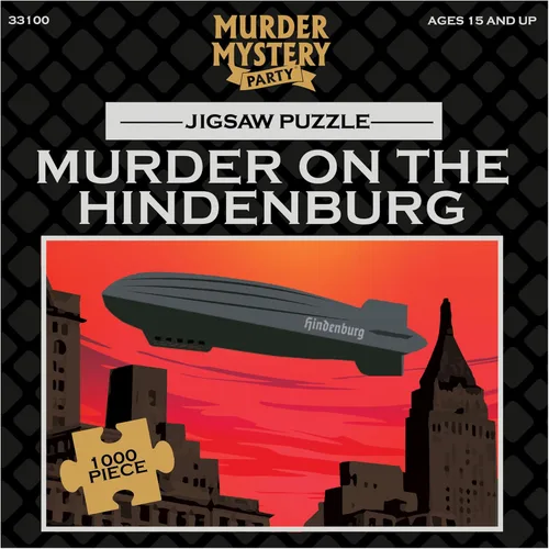 Miniatura 7 de Murder Mystery Party, Rompecabezas de misterio clásico, asesinato en el Hindenburg, rompecabezas de 1,000 piezas