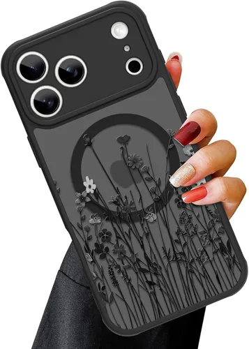 Miniatura 26 de OOK Funda magnética para iPhone 11 [compatible con MagSafe] Funda delgada mate translúcida negra para iPhone 11, funda protectora de lente de Negro