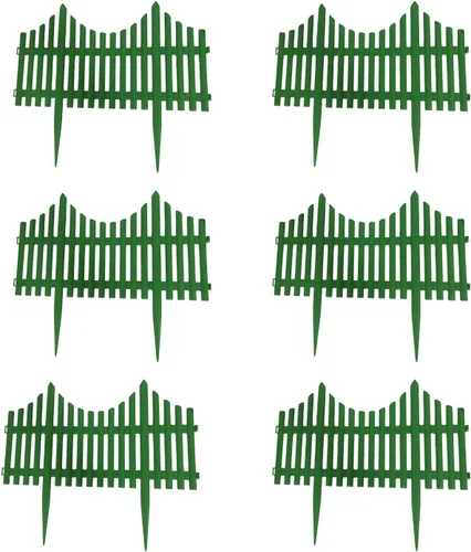 Miniatura 7 de PP Garden Fence Insert Plastic Fence Garden Picket Fence Bordes Césped Parterres Plantas Fronteras Decorativas Jardín Patio Productos al aire libre