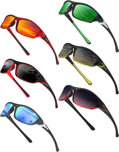 Miniatura 21 de Frienda Paquete de 6 Lentes de Sol Polarizados para Deportes para Hombre, Multipack, Se Ajustan sobre Lentes, Paquete de Lote, Set de Lentes