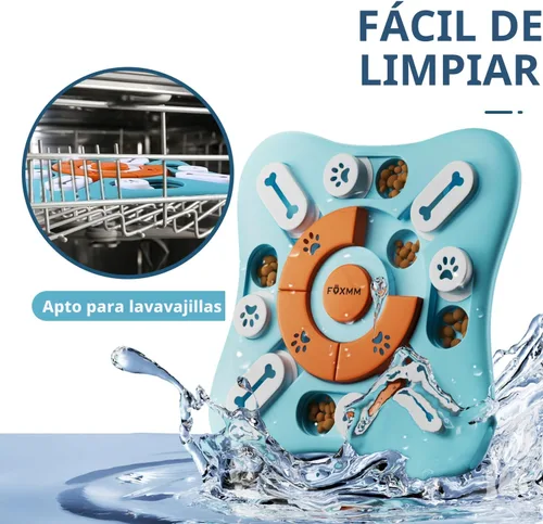 Miniatura 6 de FOXMM Juguetes interactivos de rompecabezas de golosinas para perros para entrenamiento de QI y estimulación mental, divertido alimentador lento