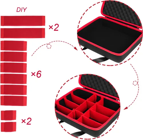 Miniatura 3 de khanka Soporte de caja de almacenamiento de batería dura, funda de transporte de repuesto para Milwaukee M12 M18 18V y cargador - Capacidad