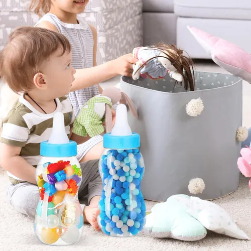 Miniatura 6 de Hucha gigante con biberón de 11.02 pulgadas, transparente, caja de dinero, adorno de escritorio, regalo de cumpleaños para niños