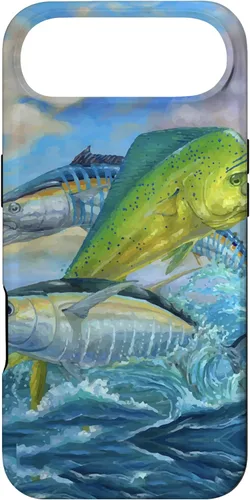 Miniatura 26 de iPhone 13 lindo Mahi Mahi verde pesca atún caso