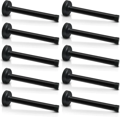 Miniatura 10 de Topes largos de puerta de acero inoxidable de 8 pulgadas, tope de puerta cepillado, resistencia de puerta anticolisión con absorbente de goma
