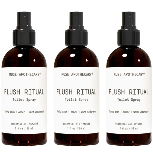 Miniatura 58 de Muse Apothecary Flush Ritual - Aerosol para inodoro aromático y refrescante, usar antes de ir, 2 onzas, infundido con aceites esenciales naturales