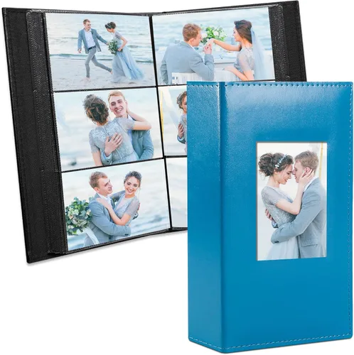 Miniatura 9 de Vienrose Álbum de fotos de 4 x 6 pulgadas, 420 fotos, cubierta de piel, libro de fotos de gran capacidad con bolsillos, álbumes de fotos deslizables