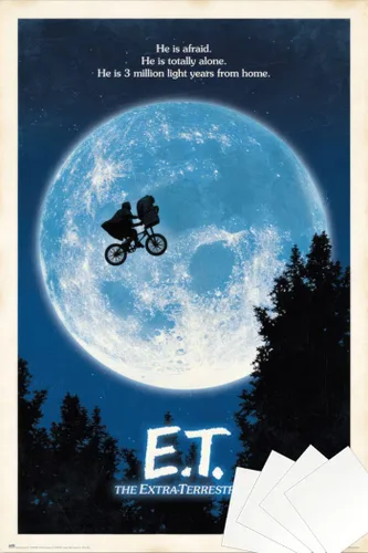 Miniatura 9 de E.T. The Extraterrestre - Póster de película (estilo regular, bicicleta y luna) (tamaño: 24 x 36 pulgadas) (póster laminado)
