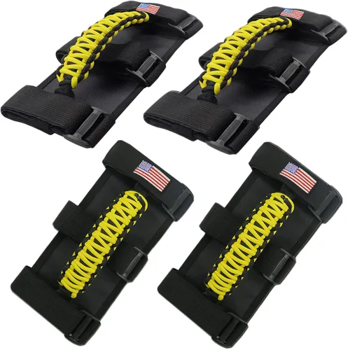 Miniatura 8 de para Accesorios Jeep Wrangler Asas de Agarre de Barra Enrollable de Agarre y Empuñadura con Borde Compatible con Jeep Wrangler YJ TJ JK JKU JL JLU