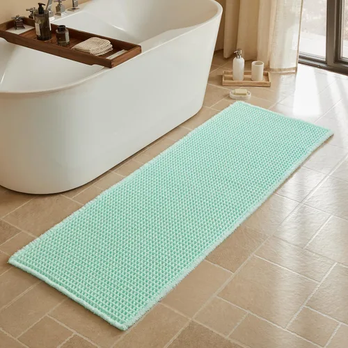 Miniatura 48 de Triohero Tapete de baño con diseño de gofre, tapete de baño pequeño y bohemio, antideslizante, lavable, ultra suave, súper absorbente, de secado