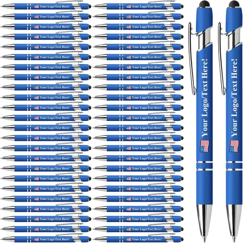 Miniatura 24 de Bolígrafos personalizados con lápiz capacitivo, bolígrafos personalizados impresos con tu logotipo o mensaje, ideales para regalos, promociones