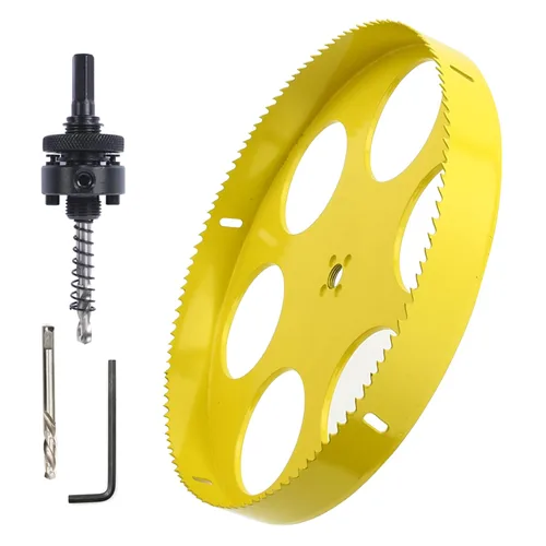Miniatura 12 de JIECHENG Sierra de agujero de 10 pulgadas para madera, metal blando, paneles de yeso, placas de yeso y madera contrachapada, sierra de agujero