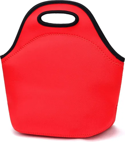 Miniatura 10 de Bolsa de almuerzo de neopreno para mujer, bolsa de almuerzo aislada, lavable, contenedor de almuerzo para el trabajo, picnic, bolsas ligeras de Negro