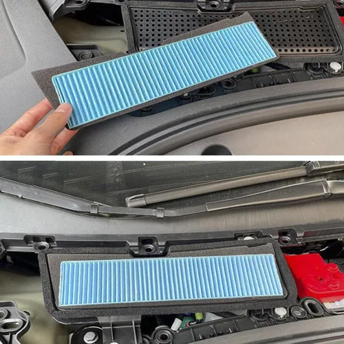 Miniatura 5 de Paquete de 2 accesorios de admisión de filtro de aire Tesla Model 3, repuesto para Tesla Model 3 2026 2025 2024 2023 2022 2021 cubierta