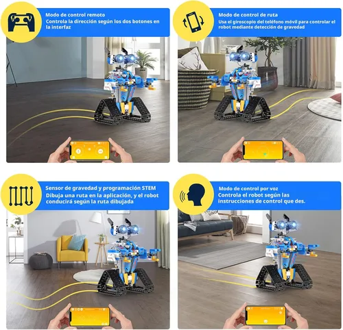 Miniatura 4 de Juguetes robot para niños de 8 a 16 años con aplicación o control remoto, kit de bloques de construcción programables científicos, proyectos STEM