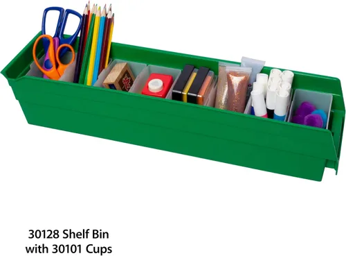 Miniatura 12 de Akro-Mils 30101 - Contenedor de plástico para clasificar piezas pequeñas en estantes (2 x 3-1/4 x 3 pulgadas), color blanco, caja de 48