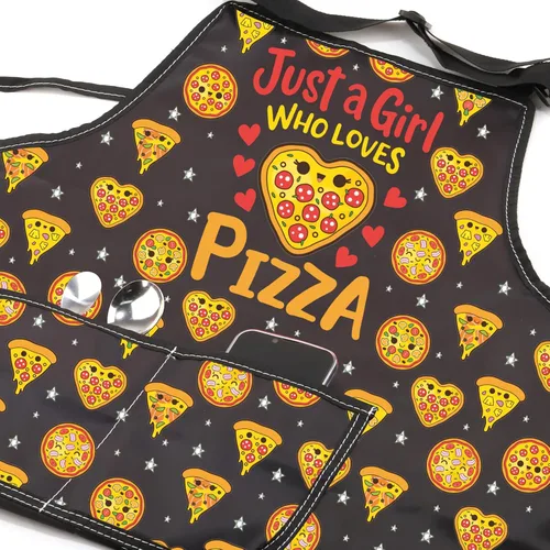Miniatura 3 de JXGZSO Ama el delantal de cocina de pizza - Delantal de chef de cocina de pizzería