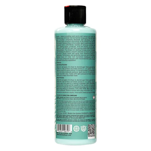 Miniatura 2 de Chemical Guys C4 Clear Cut - Compuesto de corrección profesional para pintura de automóviles, camiones, SUV y RV - Eliminador de microrrayas