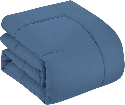 Miniatura 3 de Sweet Home Collection Juego de edredón de 7 piezas de color sólido para todas las estaciones, manta alternativa de plumón suave y lujosas sábanas