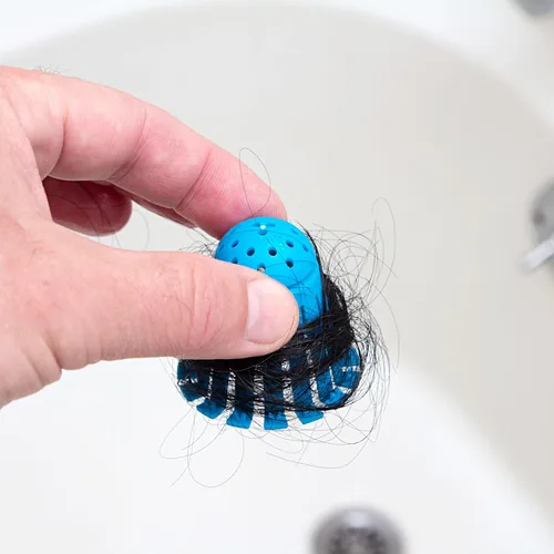 Miniatura 5 de TubShroom Toss - Juego de 21 coladores de drenaje desechables para tina, atrapa el pelo para la ducha y la bañera para evitar desagües obstruidos