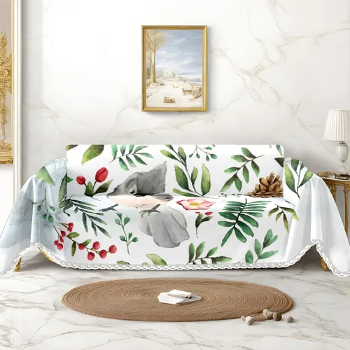 Miniatura 15 de White Cats - Funda de sofá con estampado de gatos negros, fundas para sofá y sillón, resistente a las manchas, protector universal de muebles