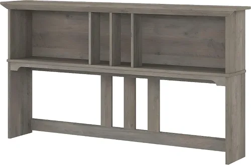 Miniatura 10 de Bush Furniture Salinas Hutch, accesorio de escritorio con estante de almacenamiento para oficina en casa, 60 W, marrón ceniza