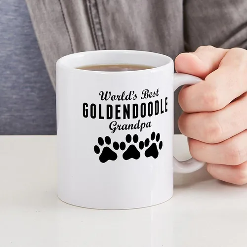 Miniatura 4 de CafePress World's Best Goldendoodle Grandpa Mugs Taza de café de cerámica de 11 oz (11.0 fl oz)