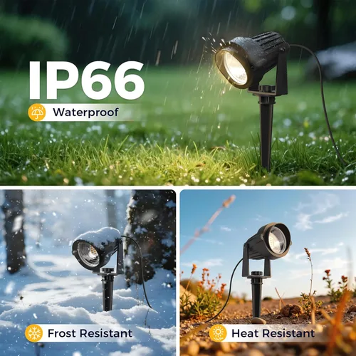 Miniatura 3 de L LOHAS LED 5W Iluminación para exteriores del amanecer al anochecer, encendido y apagado automático, foco de paisaje para exteriores de 3000K