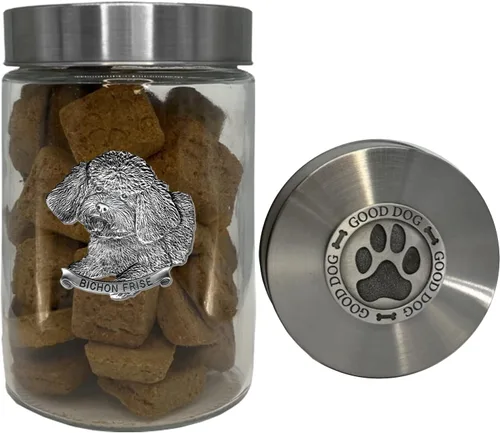 Miniatura 16 de Heritage Pewter Basset Hound Good Dog Treat Jar – Tarro de golosinas de 34 onzas con tapa hermética a rosca Regalo para propietarios de Basset