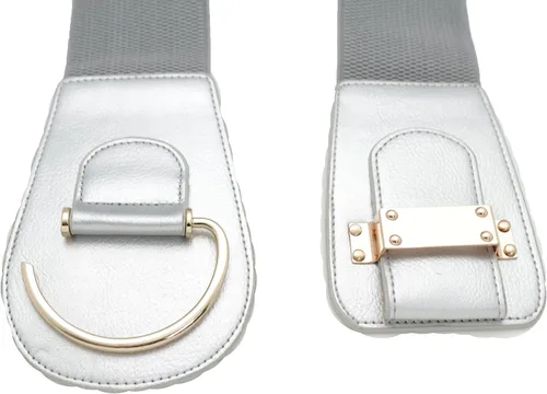 Miniatura 52 de TFJ - Cinturón ancho de moda para mujer, cintura alta, hebilla de gancho de metal dorado, talla XS, S, M, L, XL